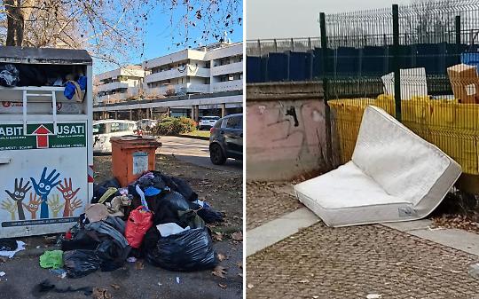 Abiti abbandonati, rifiuti per terra e un materasso in centro: San Mauro Torinese sprofonda nell'incivilt&agrave;