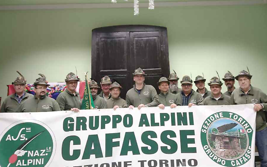 I soci del Gruppo Alpini di Cafasse