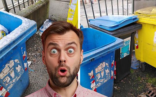 Il bidone senza coperchio e il coperchio sul bidone sbagliato: a Settimo la differenziata va al contrario