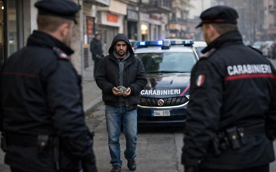 A spasso per Settimo con pietre nascoste nel giubbotto: denunciato un 36enne