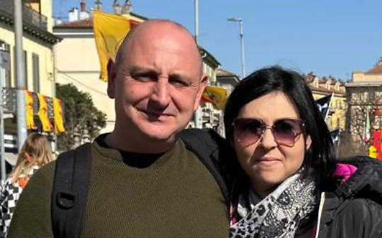 Durante il Carnevale di Ivrea