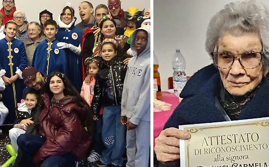Compie 100 anni e li festeggia al Carnevale