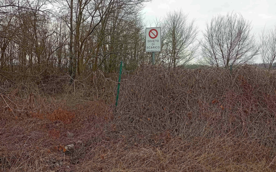 La zona delle presunte discariche abusive