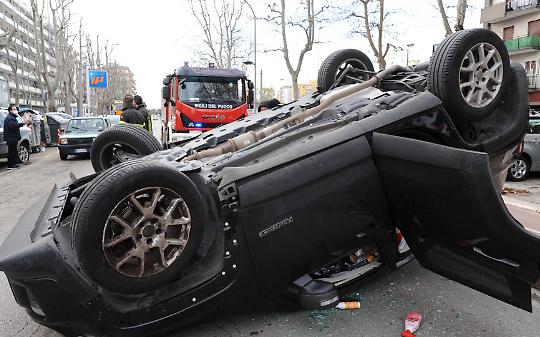 Schianto in tangenziale