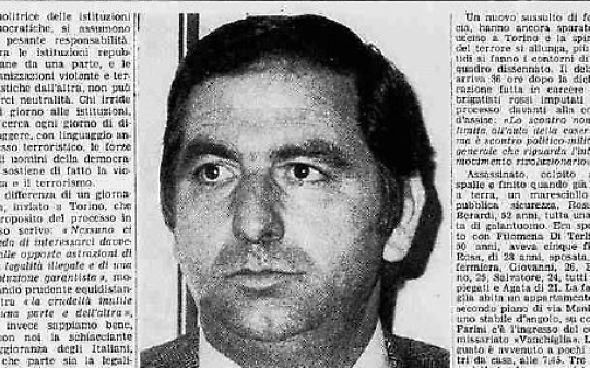 Torino, 10 marzo 1978: le Brigate Rosse uccidono il maresciallo Rosario Berardi