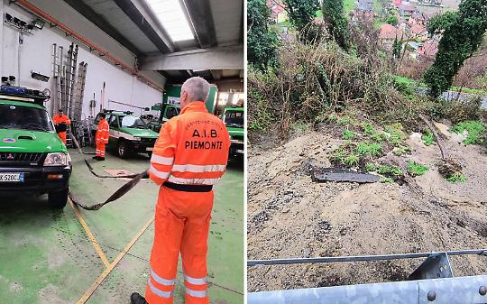 Frane a San Raffaele Cimena e Rivalba. La pioggia non perdona nella collina torinese