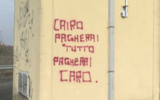 Scritte contro Urbano Cairo, identificato l&rsquo;autore: denunciato un 72enne nell'Alessandrino
