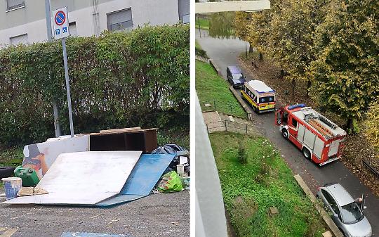 Rifiuti e auto bloccano i soccorsi: il caso di via Togliatti