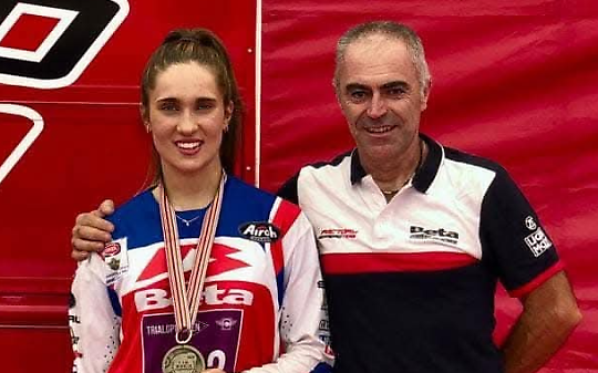 Fabrizio Moretto con la campionessa Sofia Rabino