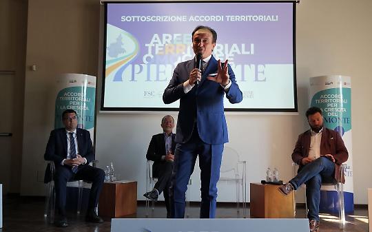 Alberto Cirio questa mattina a Casale Monferrato