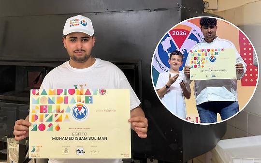 A 18 anni entra nella storia del suo Paese: primo egiziano premiato ai Mondiali della Pizza. Lavora a Settimo
