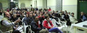 In foto un momento dell'incontro che si era tenuto in primavera al salone Choc di Borgofranco