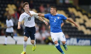 Federico Caronte con gli azzurrini