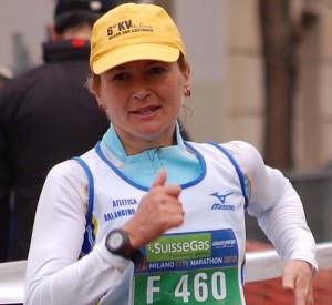 Katarzyna Kuzminska alla corte dell'Atletica Canavesana