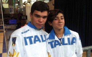 Tommaso Scapino con l'altro azzurro Giulio Gaetani