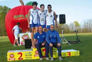 Titolo regionale per la staffetta 3x100 Cadetti dell'Atletica Settimese