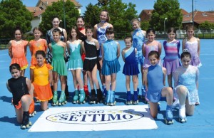 Le giovanissime atlete dello Skating Settimo
