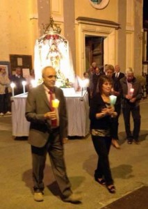 San Giorgio natività Cortereggio 2014 con Zio Giorgio e mia madrina
