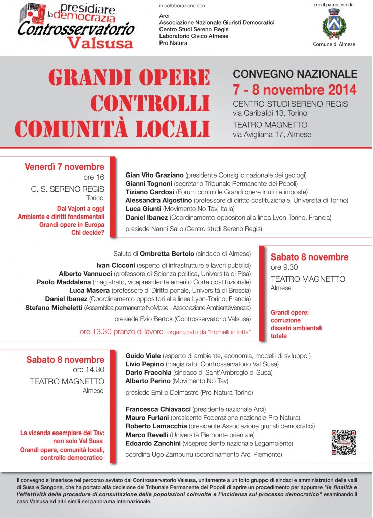 Locandina Grandi opere, controlli e comunita? locali