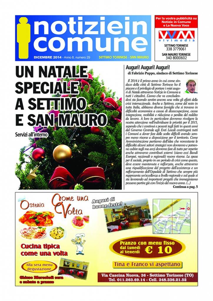 Notizie in Comune Settimo - San Mauro