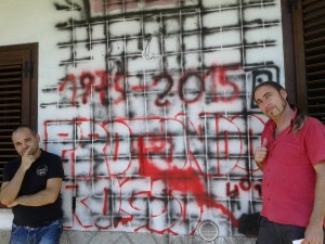 Murales PROFONDO ROSSO con Paco e Silvacore