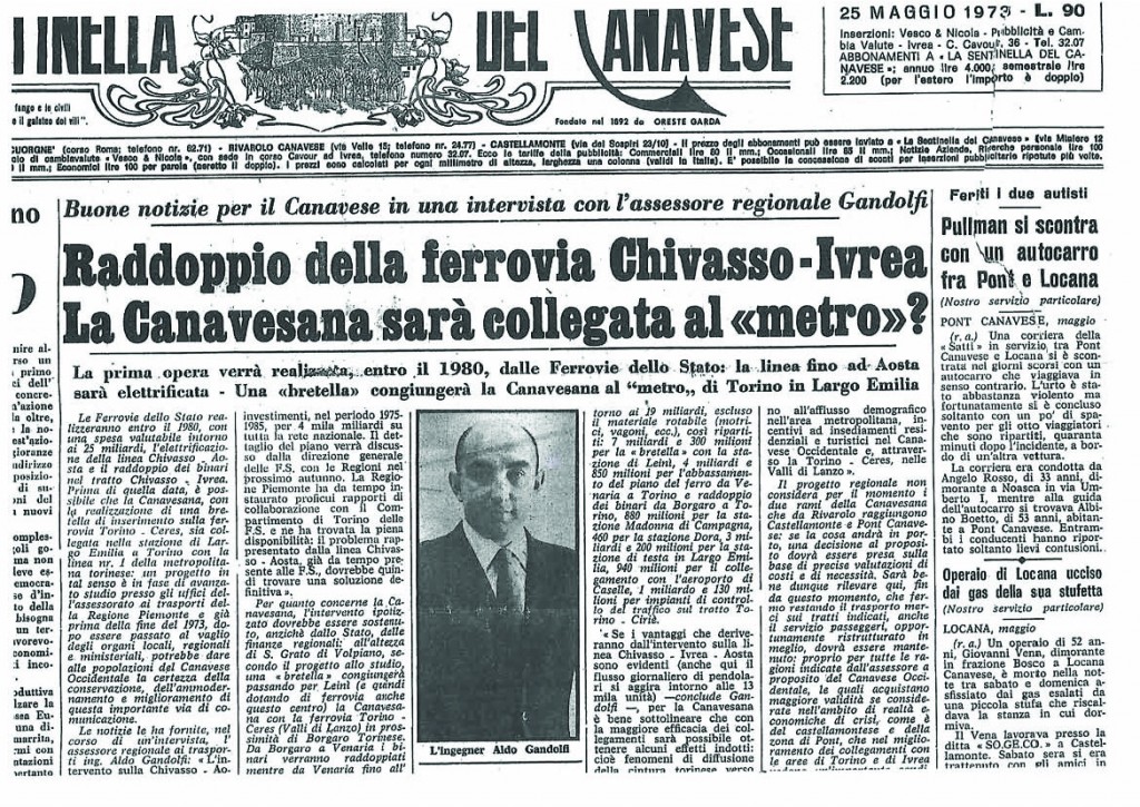 articolo sentinella 1973