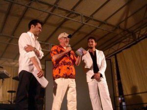 Gian Franco Bianco al centro, con Sandro Venturini (a sinistra) e Henoel Grech al termine del concerto estivo del 2006 in piazza della Libertà