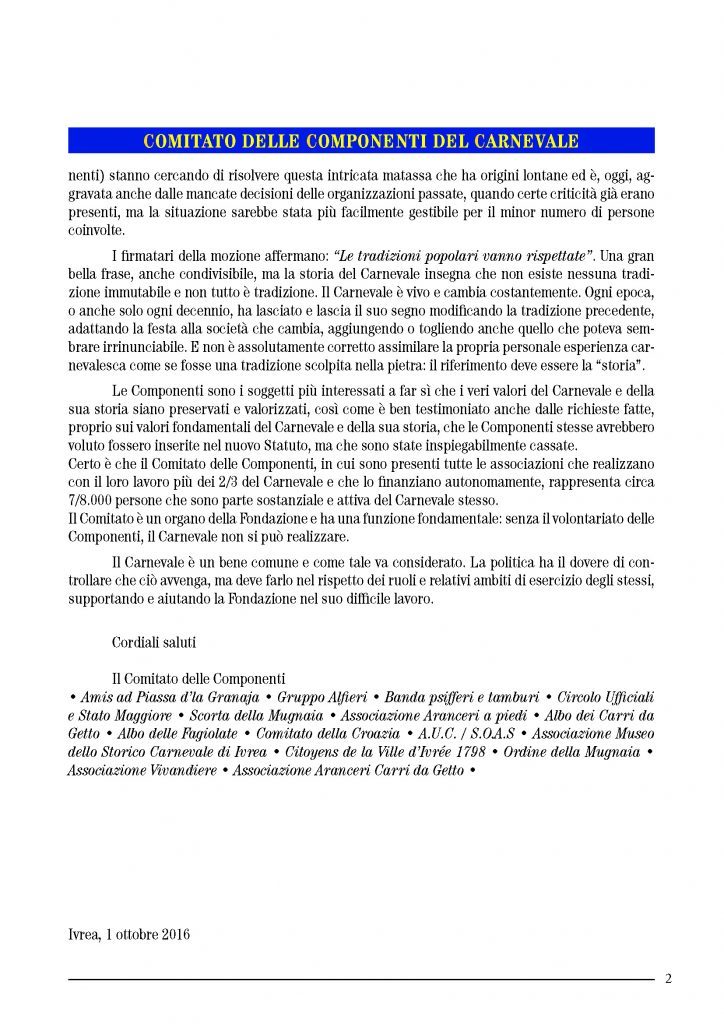 Le Componenti del Carnevale