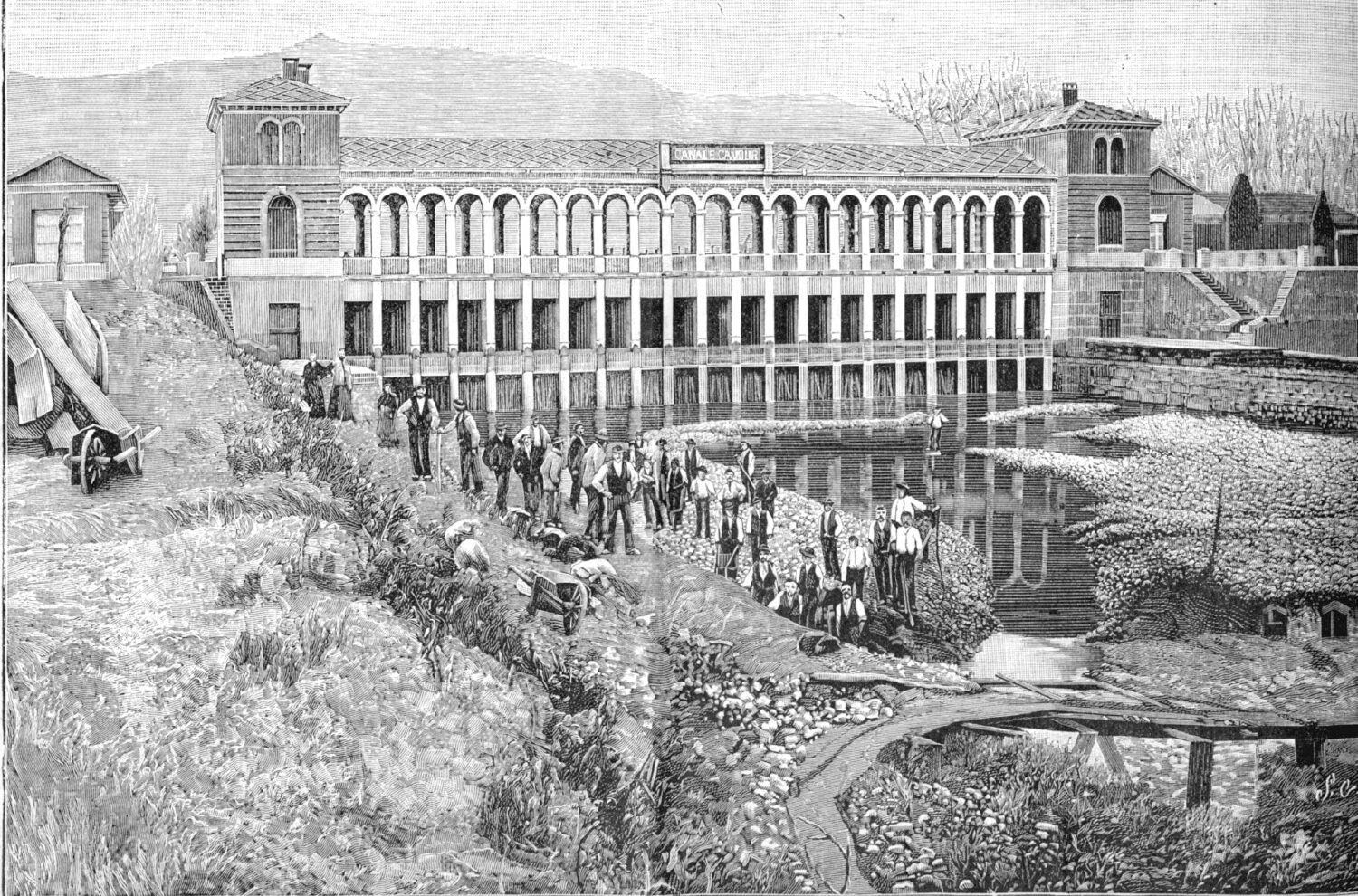 Chivasso, la presa d’acqua del Canale Cavour