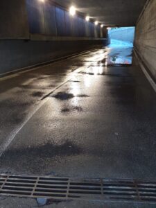 Il sottopasso di via Leini