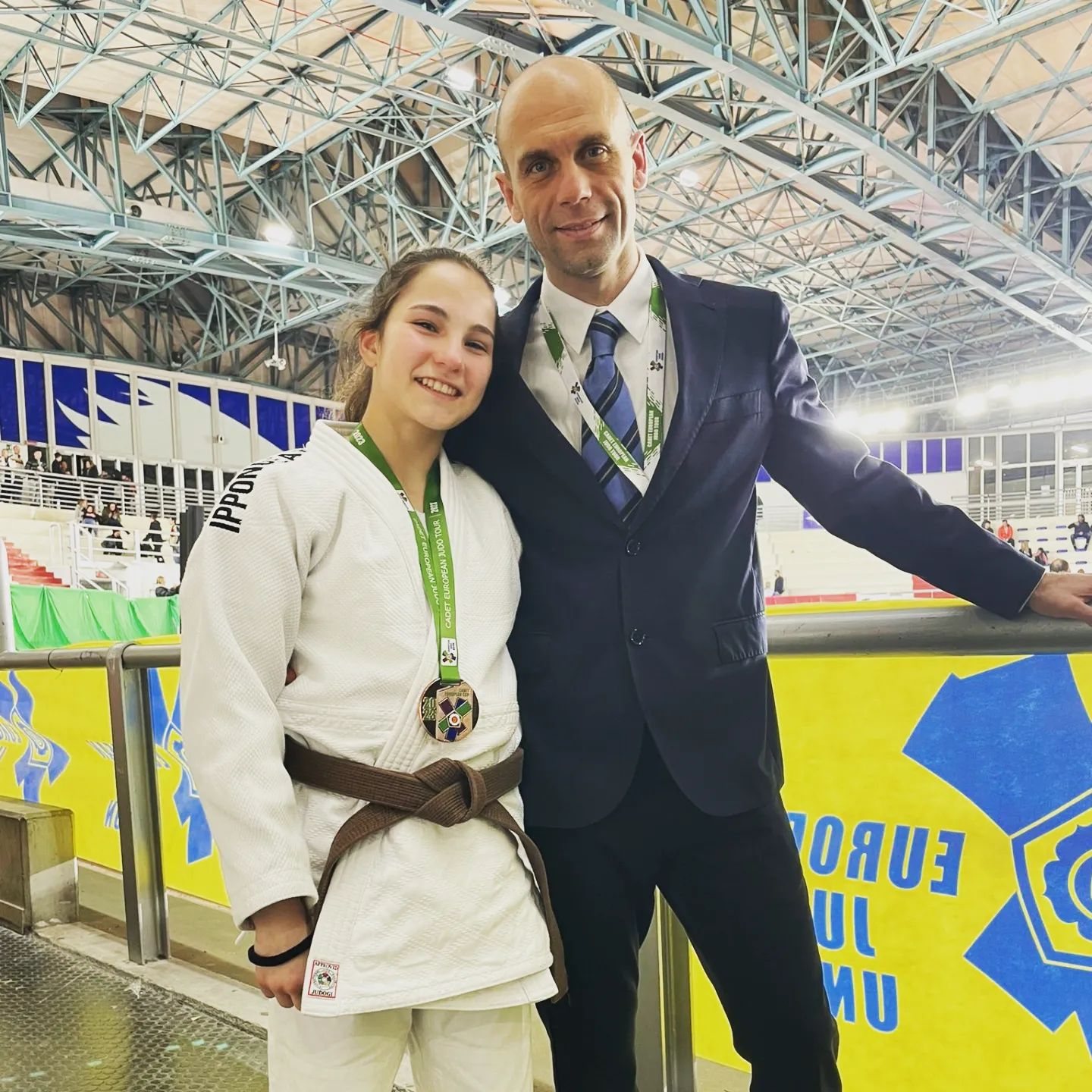 Alessia Esposito con il tecnico Alessandro Di Gianni