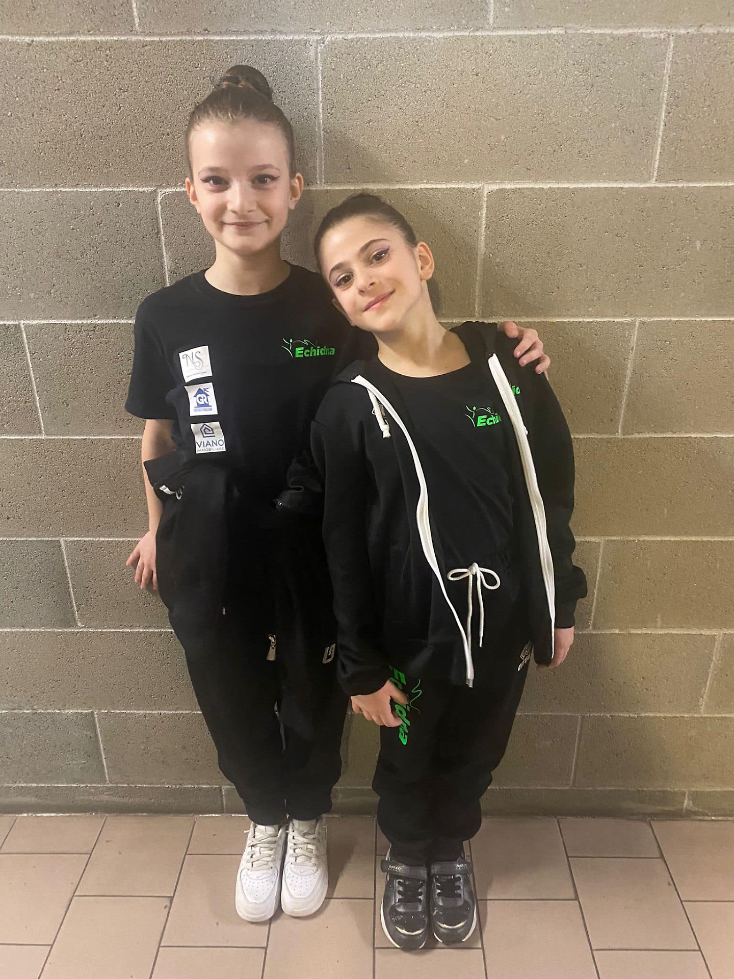 Sofia Tuttobene e Melissa Forziati dell'ASD Echidna in pedana