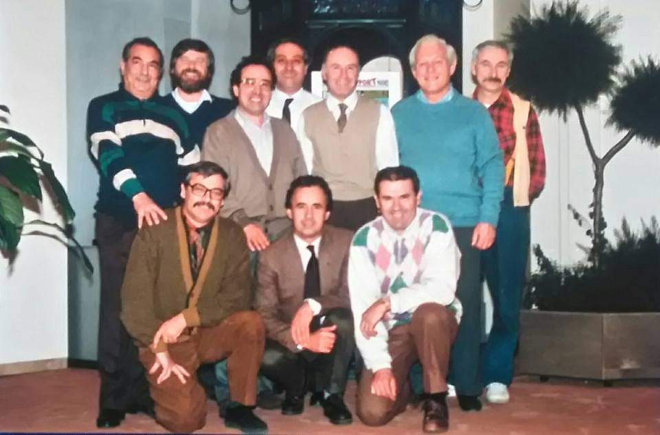 il giorno del prepensionamento (lui è il primo in basso a sinistra)