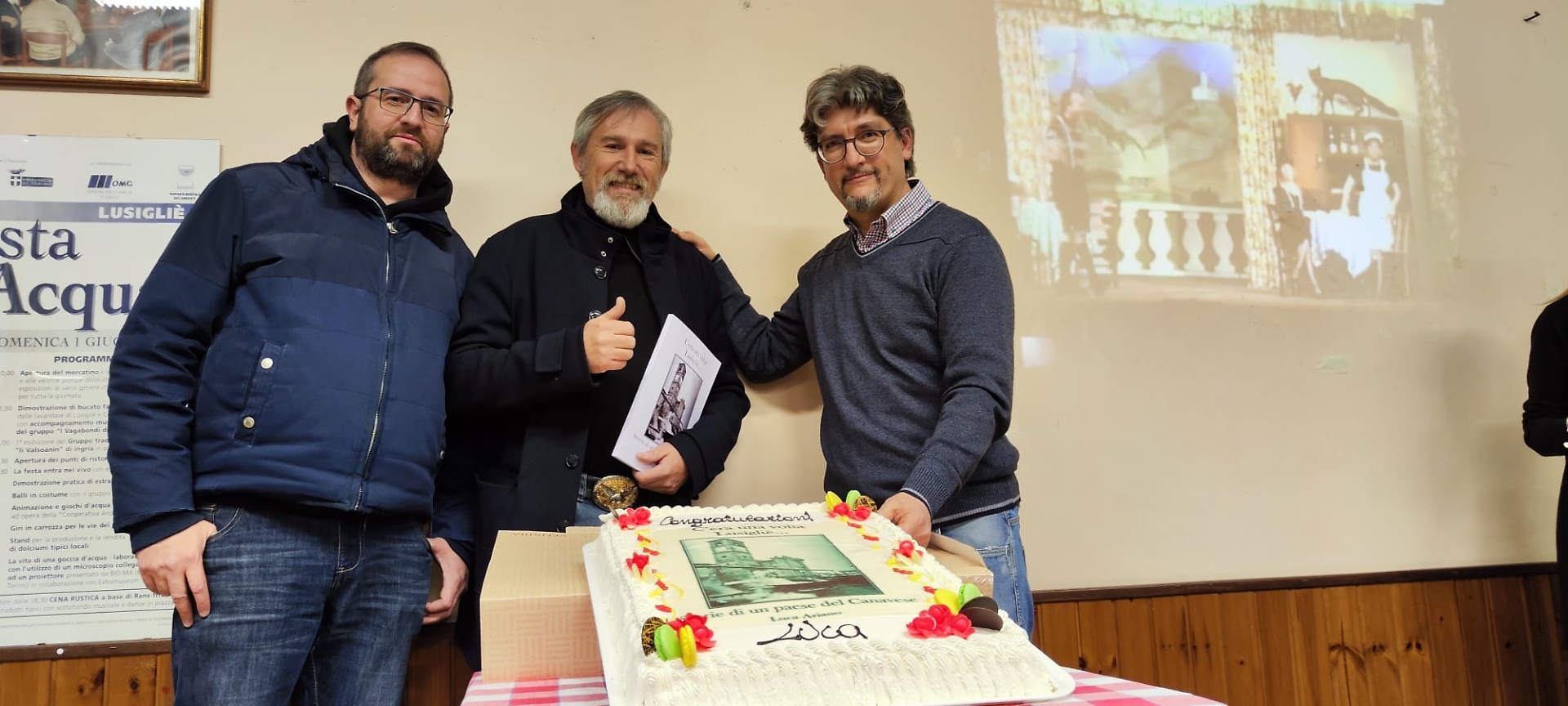 con Luca Ariano (a destra) e Ivo Chiolerio (in mezzo)