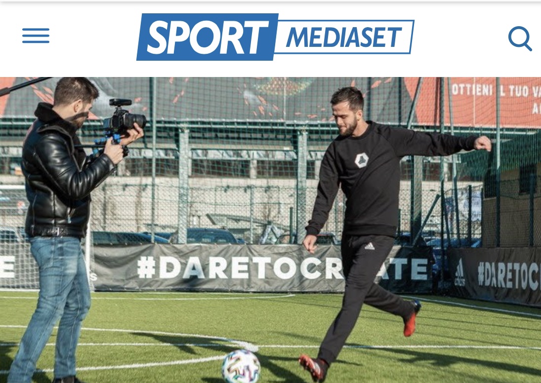 Federico alle prese con un video per Adidas con Miralem Pjanić