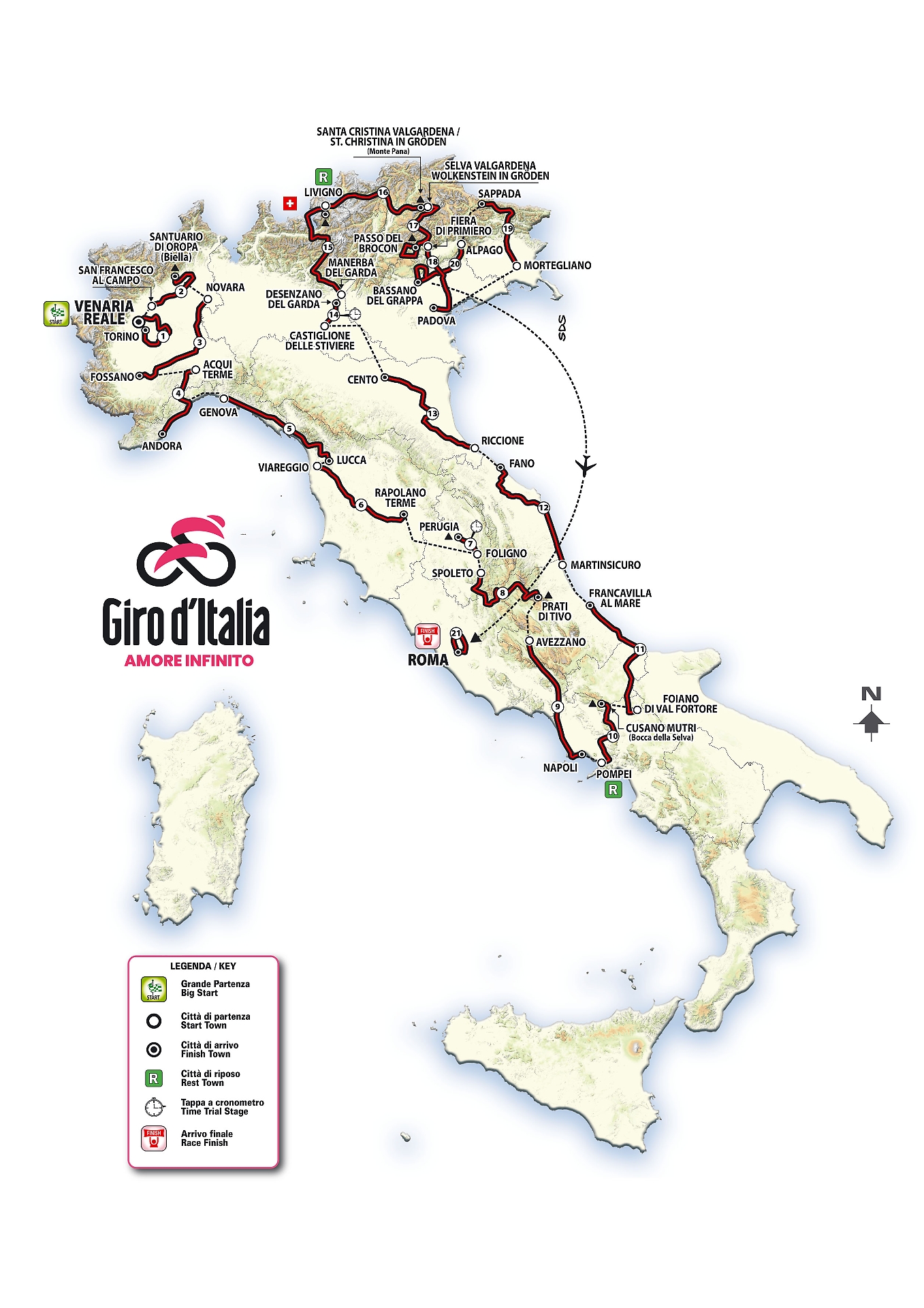 Giro d'Italia 2024 infografica