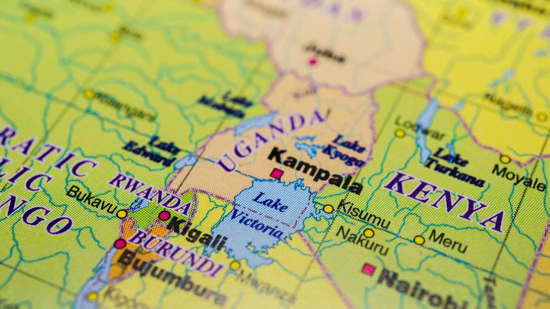 cartina geografica: Uganda