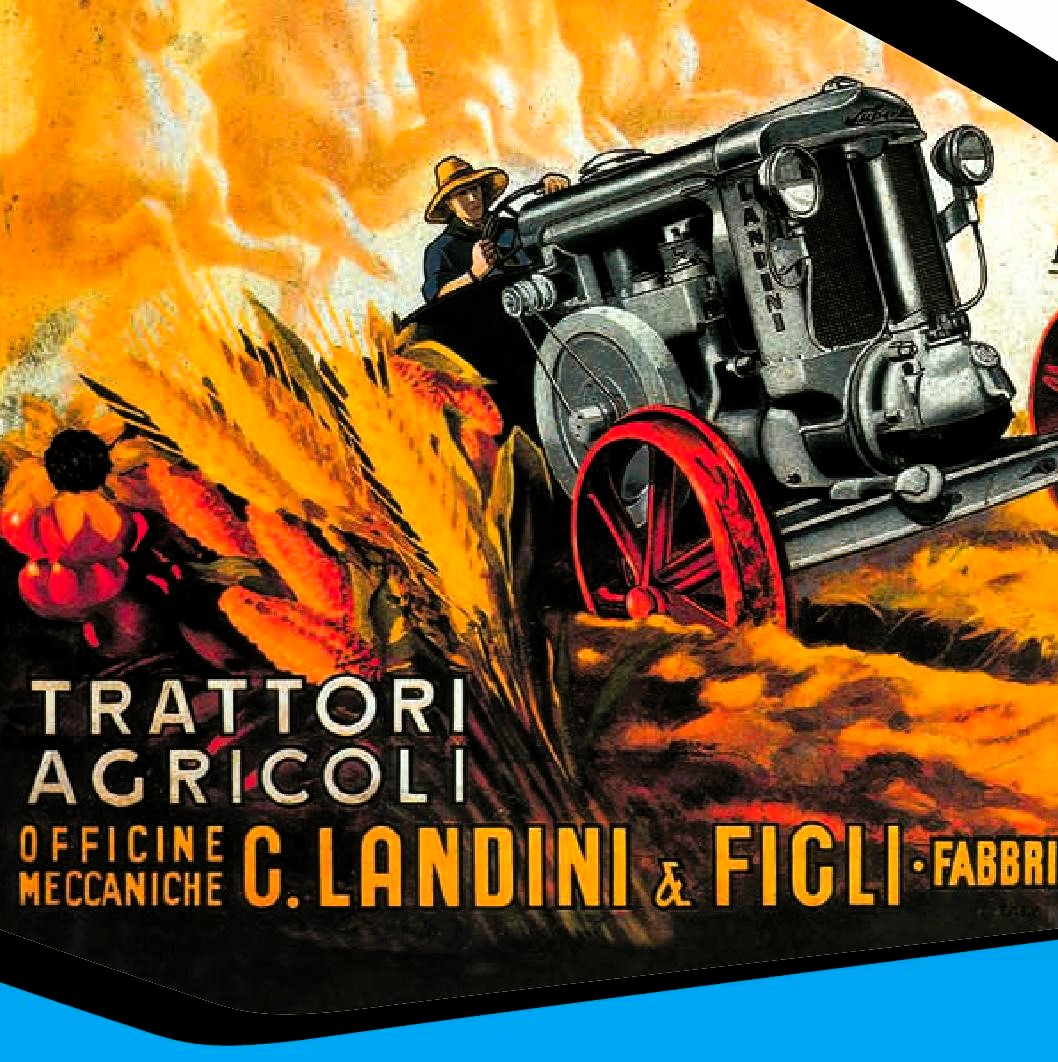 IN FOTO Pubblicità dei trattori a testa calda Landini