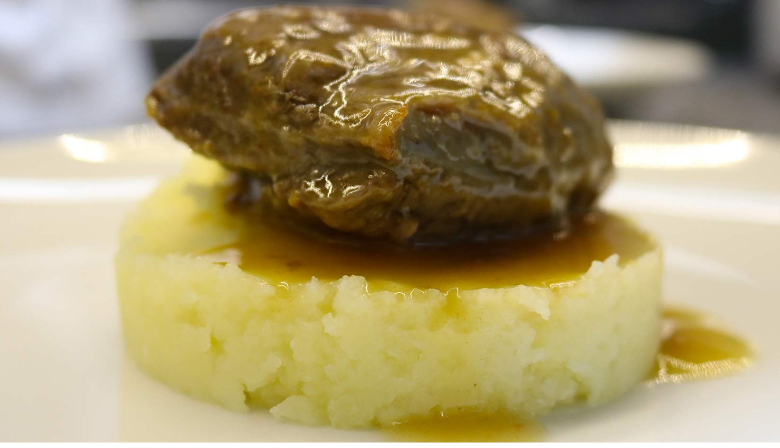 Guancia di vitello e puree