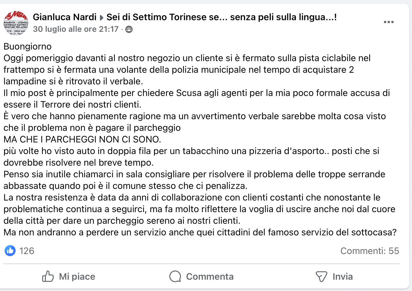 Il post di Nardi