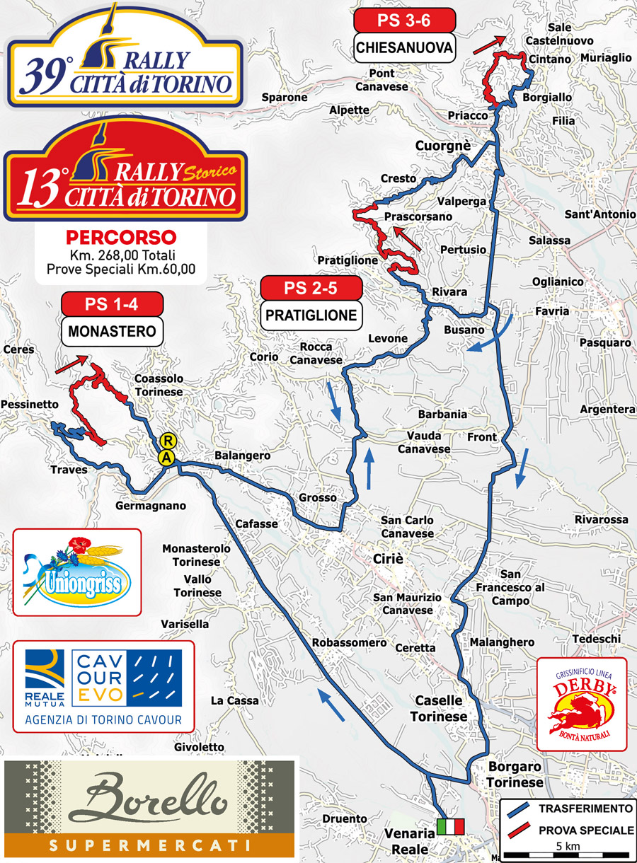 Rally Città di Torino cartina
