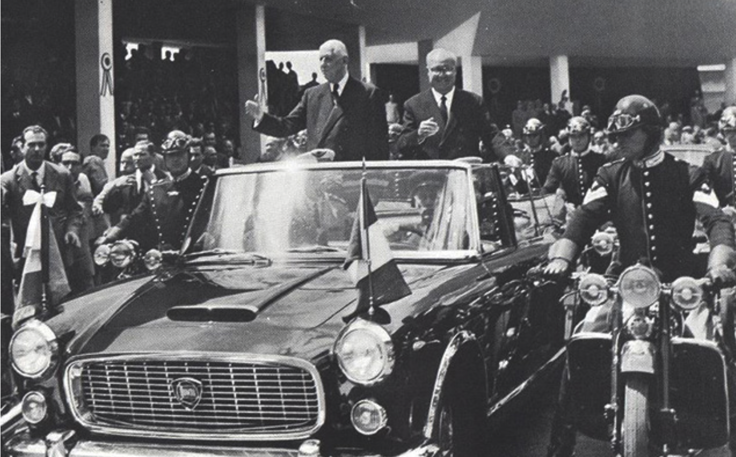 Saragat e De Gaulle, il 16 luglio 1965 (Wikimedia)
