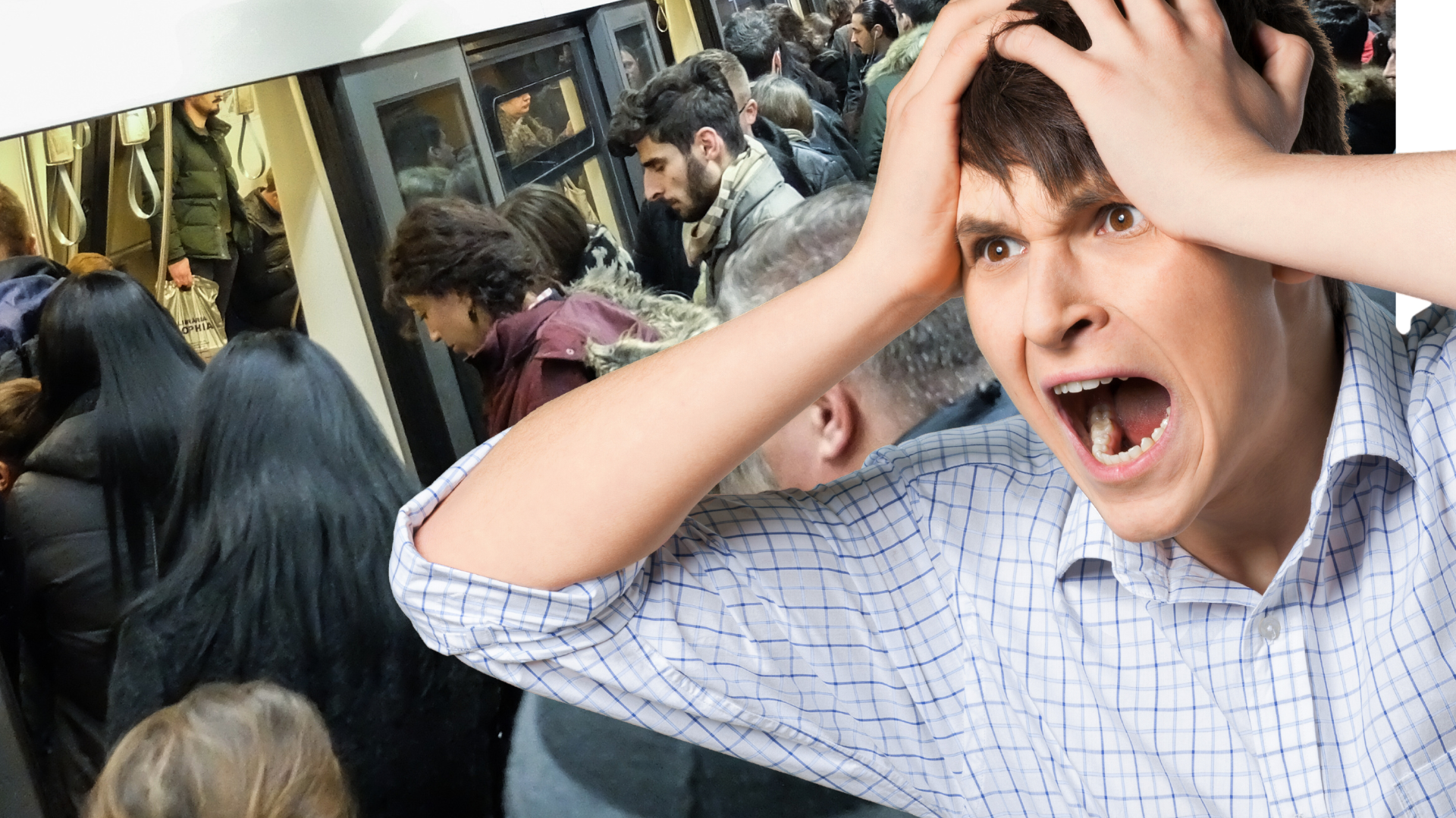 treno affollato