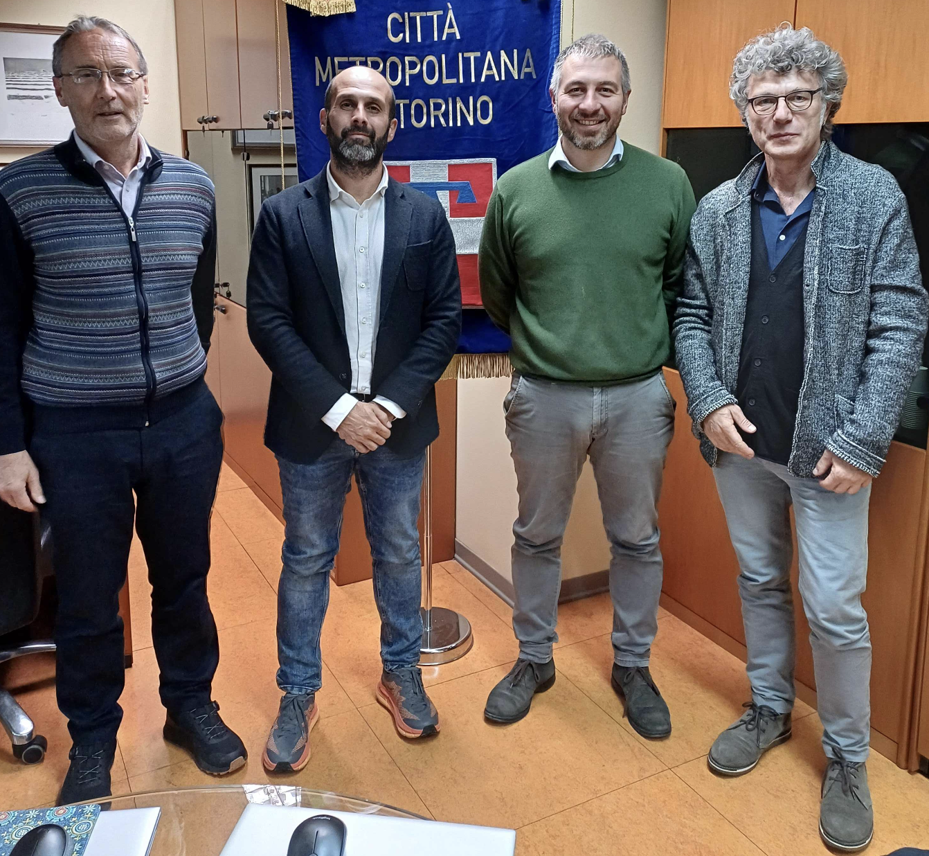 In foto Massimo Fresc, Matteo Chiantore, Jacopo Suppo e Francesco Comotto