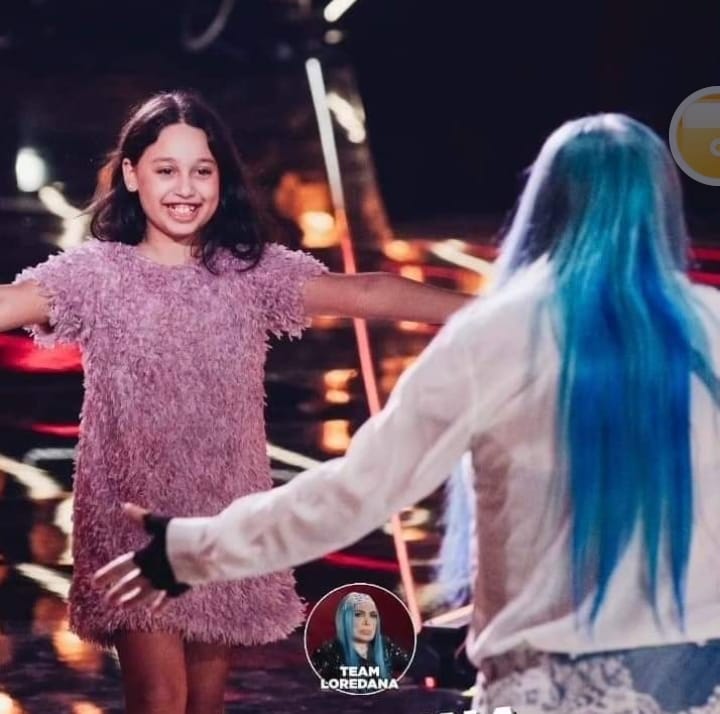 Valentina Giamboi con Loredana Bertè al The Voice Kids