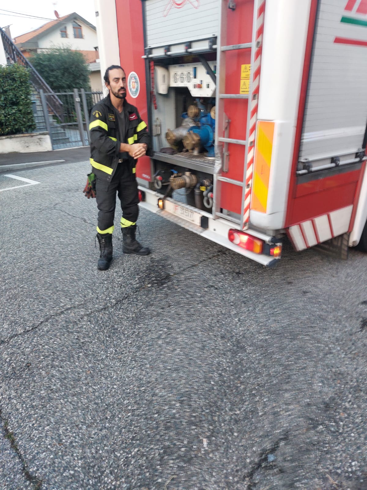 vigili del fuoco a Settimo Torinese