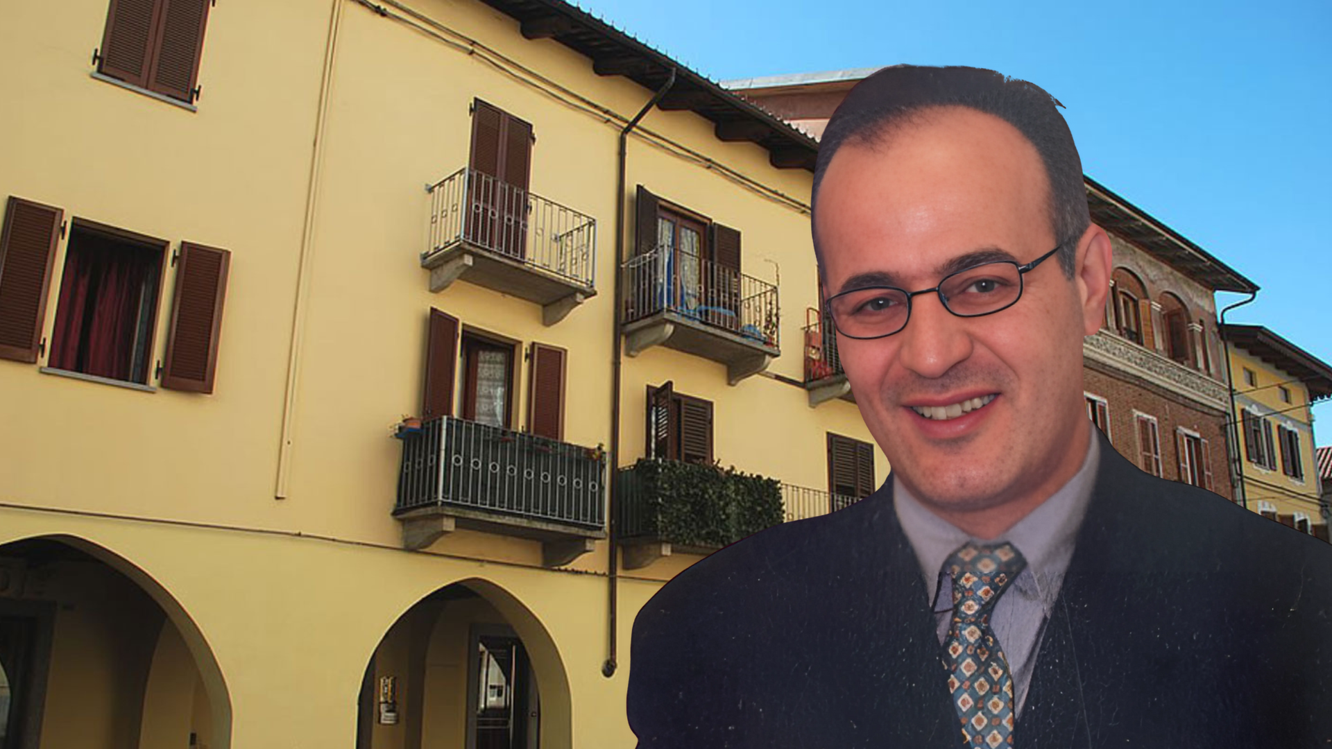 Pasquale Cavaliere. Sullo sfondo Ciriè