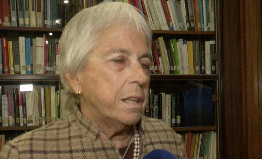 Emanuela Germano davanti alle telecamere della Rai