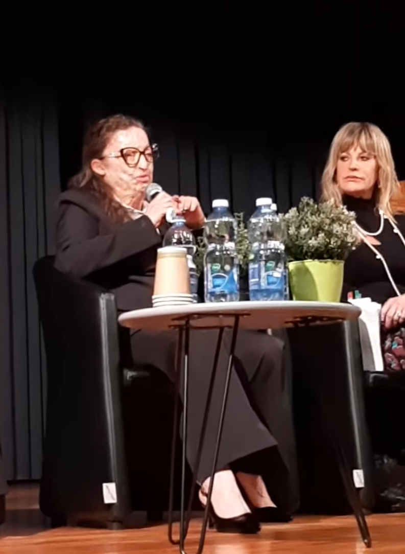 Filomena Lamberti durante l'incontro di ieri sera.