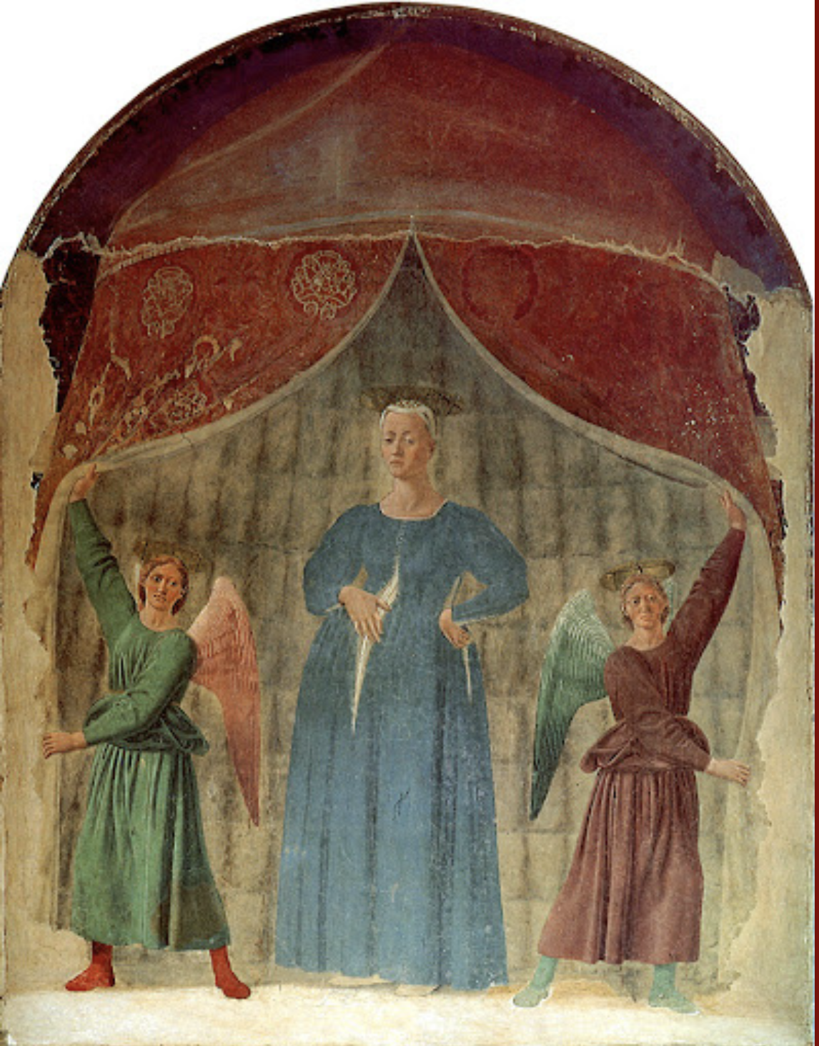 Nell’immagine di questa Donna, attesa e promessa, angoscia, speranza, abbandono, si uniscono senza confondersi e senza età. E il Figlio è il suo bimbo, suo fratello e il suo sposo.